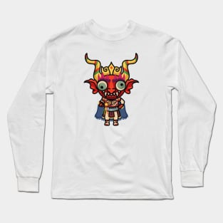 Cute Diablada // Bolivian Devil Mask Cartoon Long Sleeve T-Shirt